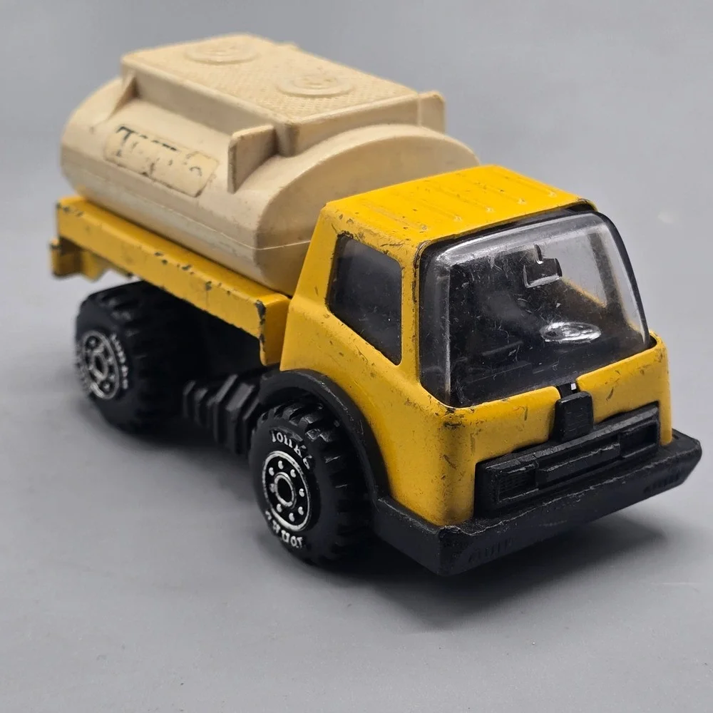 Vintage Tonka Tanker Truck Yellow Diecast Metal Made in Japan Toy Vehicle